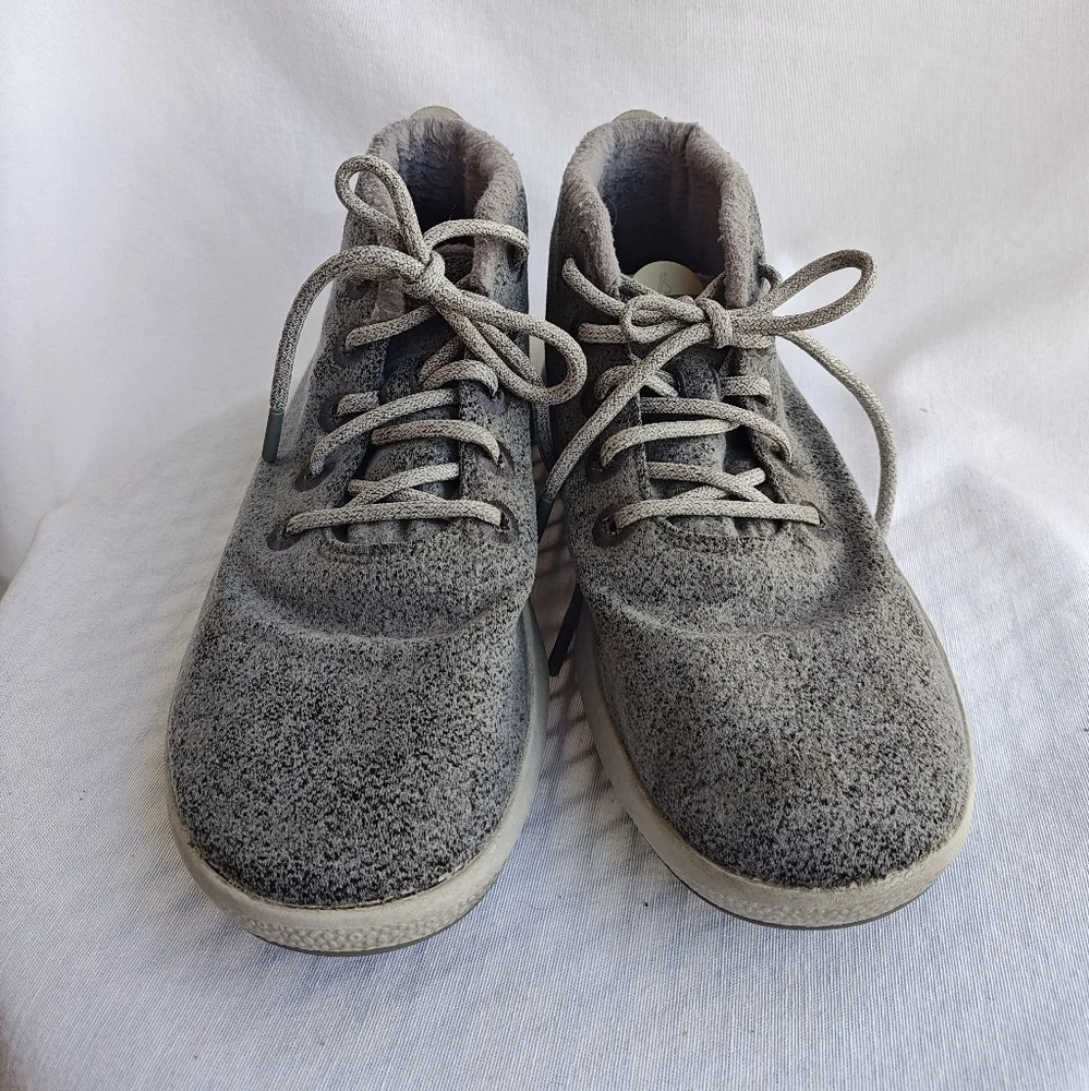 Allbirds Wool Runner-up Mizzles Gray Mens Wool Hightop Sneaker 12 Lace Up Casual